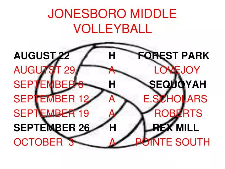 jonesboro middle volleyball