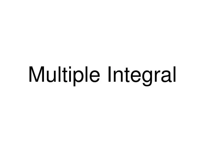 multiple integral