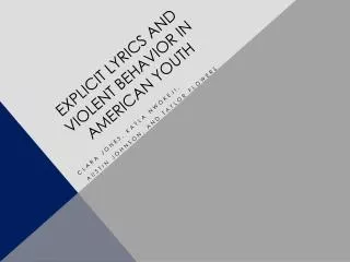 Explicit lyrics and violent behavior in American youth