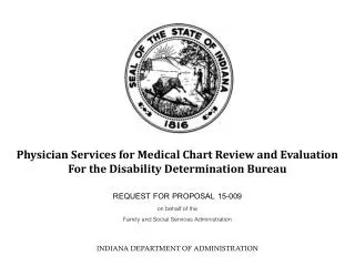 INDIANA DEPARTMENT OF ADMINISTRATION