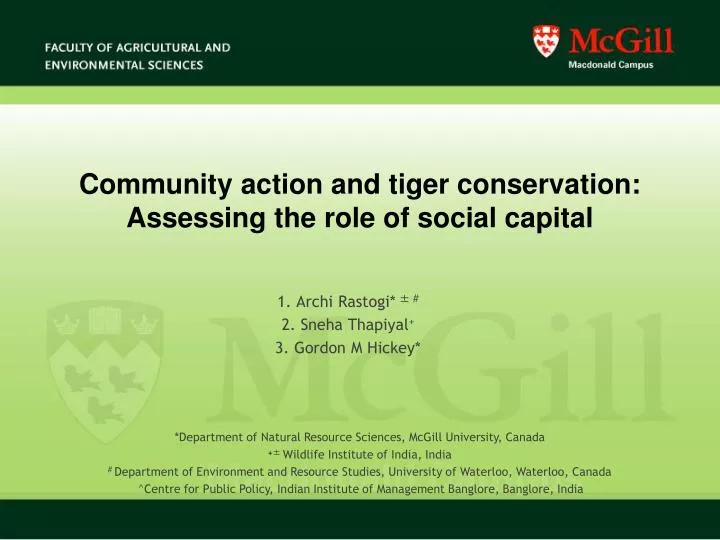 community action and tiger conservation assessing the role of social capital