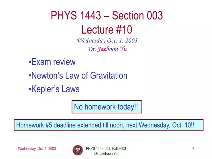 phys 1443 section 003 lecture 10