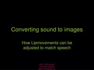 Converting sound to images