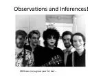 Observations and Inferences! - slide 1