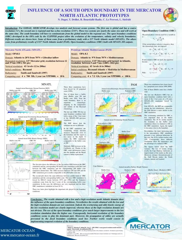 PPT - INFLUENCE OF A SOUTH OPEN BOUNDARY IN THE MERCATOR NORTH ATLANTIC ...
