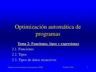 optimizaci n autom tica de programas