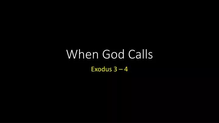 when god calls