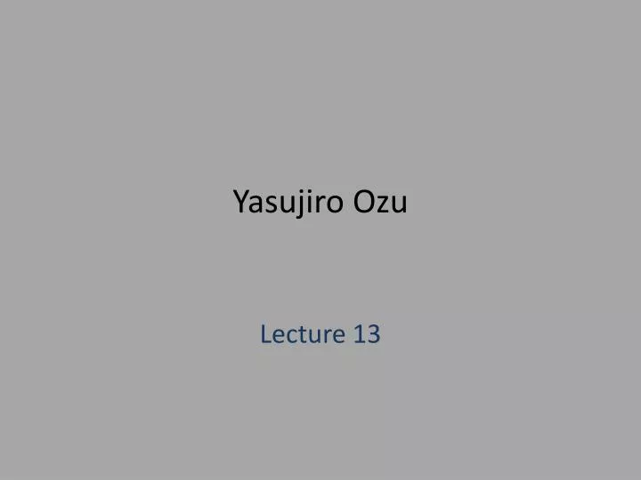 yasujiro ozu