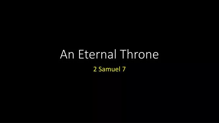an eternal throne