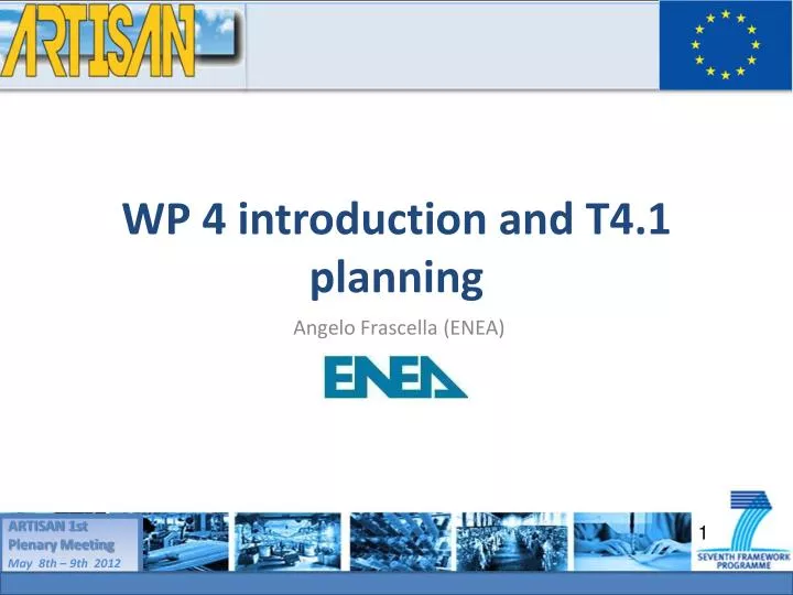 wp 4 introduction and t4 1 planning
