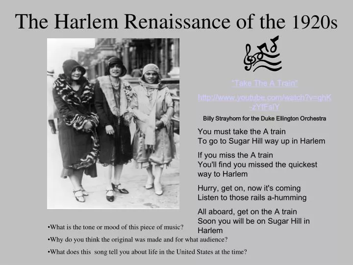 the harlem renaissance of the 1920s