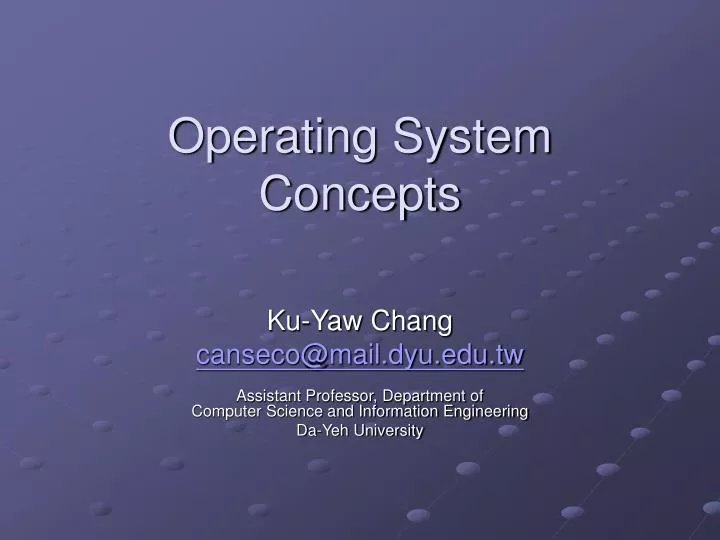 operating system concepts