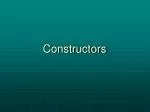 Constructors - slide 1