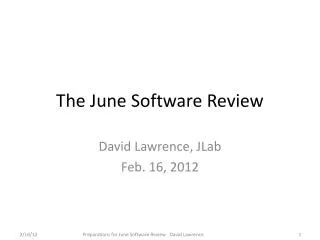 The June Software Review