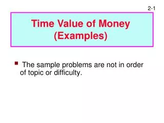 The sample problems are not in order of topic or difficulty.