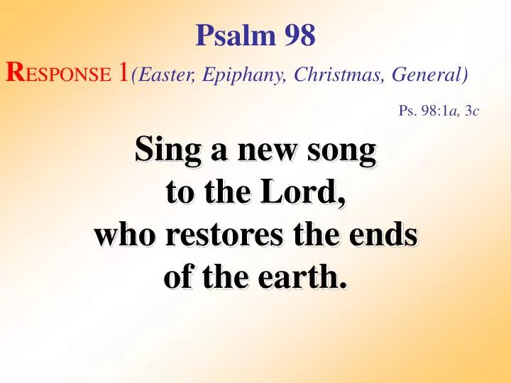 psalm 98 response 1