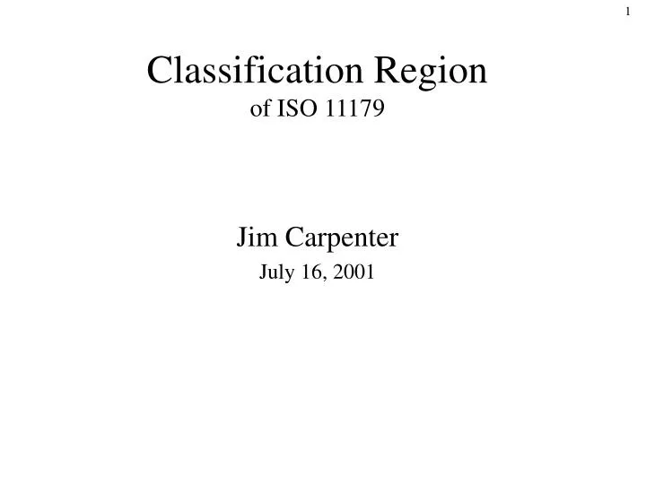 classification region of iso 11179