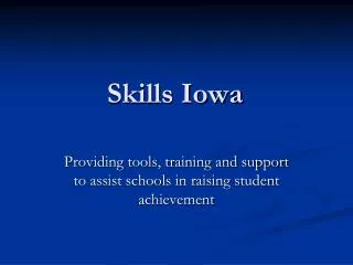 Skills Iowa
