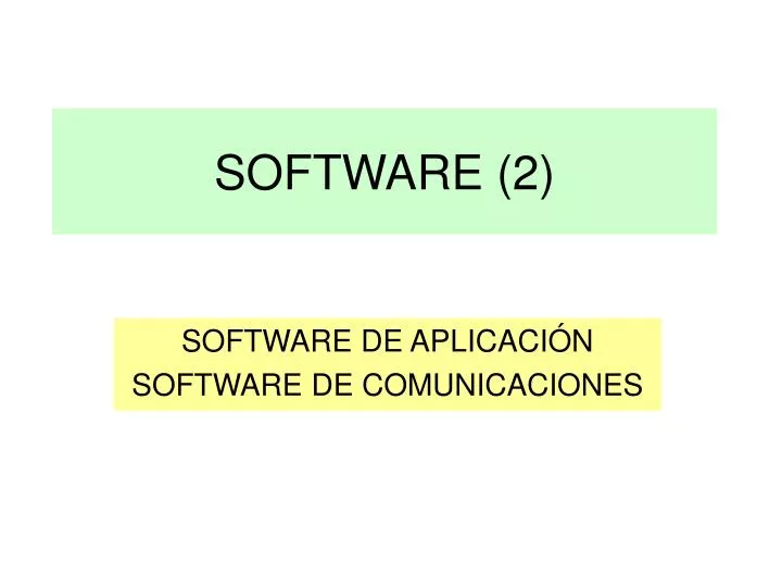 software 2