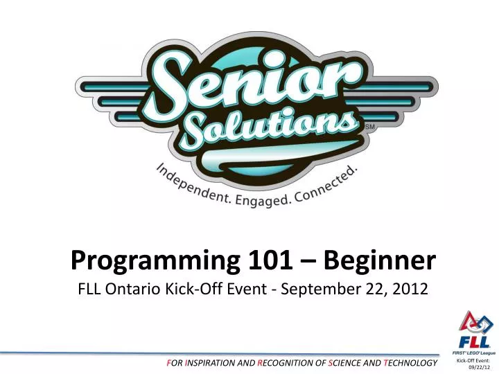 programming 101 beginner fll ontario kick off event september 22 2012