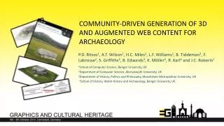 Community-driven generation of 3D and augmented web content for archaeology