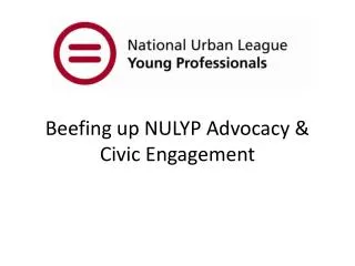 Beefing up NULYP Advocacy &amp; Civic Engagement