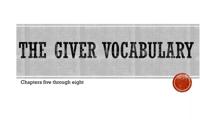 the g ver vocabulary