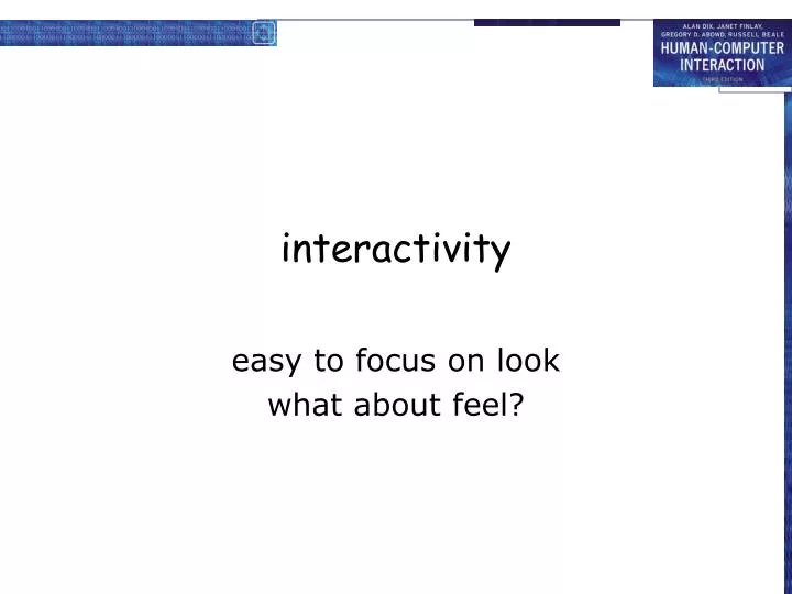 interactivity