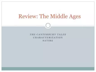 Review: The Middle Ages