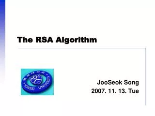 the rsa algorithm