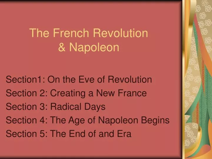 the french revolution napoleon