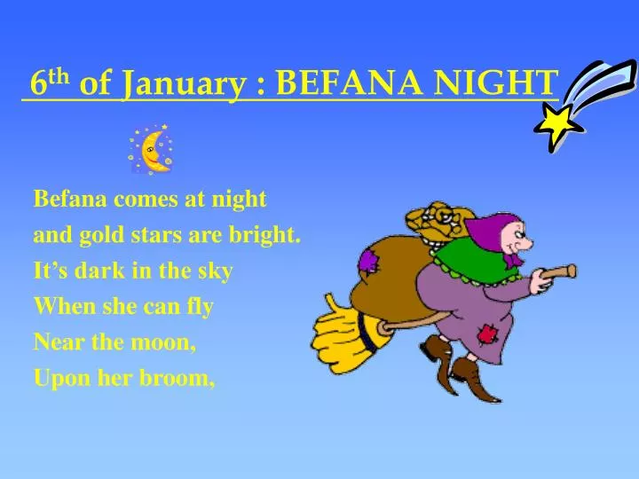6 th of january befana night
