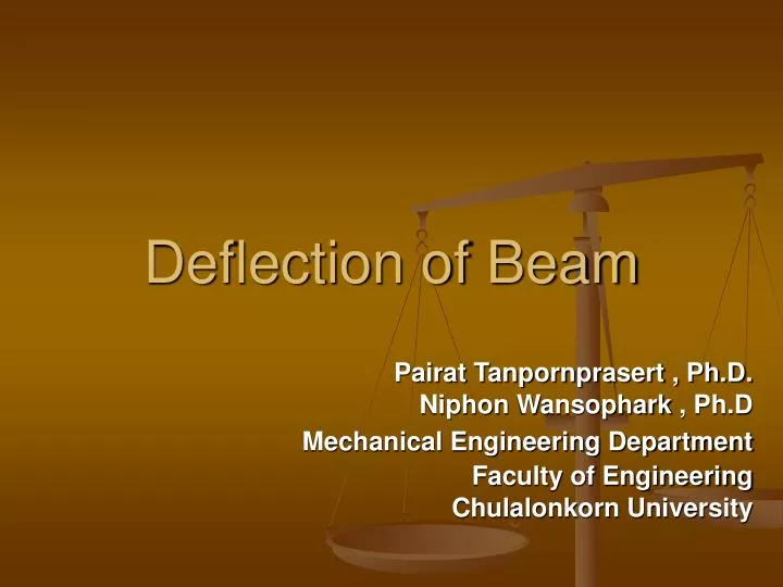 deflection of beam