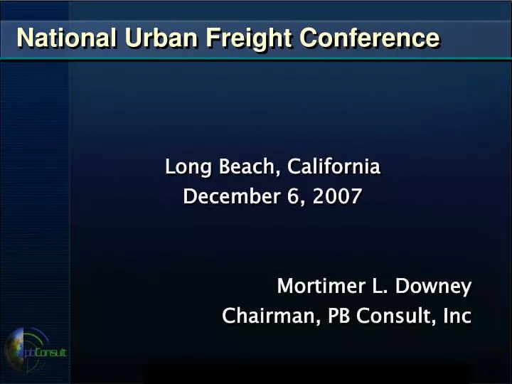 national urban freight conference