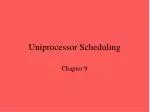 Uniprocessor Scheduling - slide 1