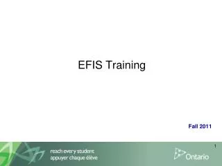 EFIS Training Fall 2011