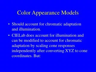 Color Appearance Models