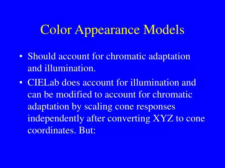 color appearance models