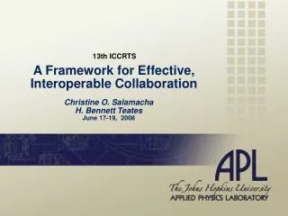 A Framework for Effective, Interoperable Collaboration