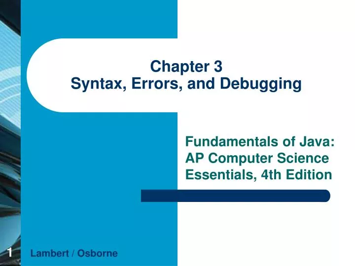 chapter 3 syntax errors and debugging
