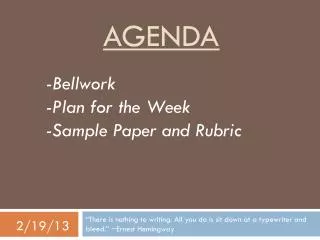 Agenda