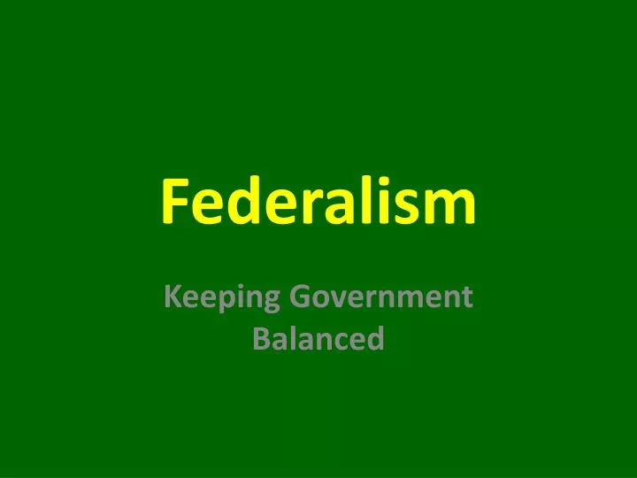 federalism