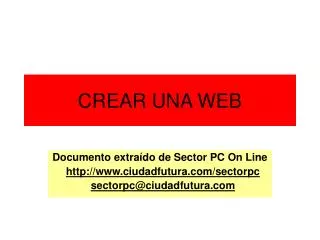 crear una web