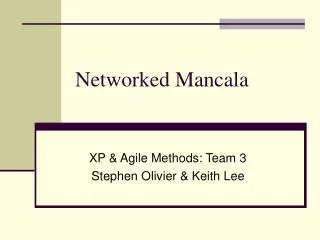 Networked Mancala