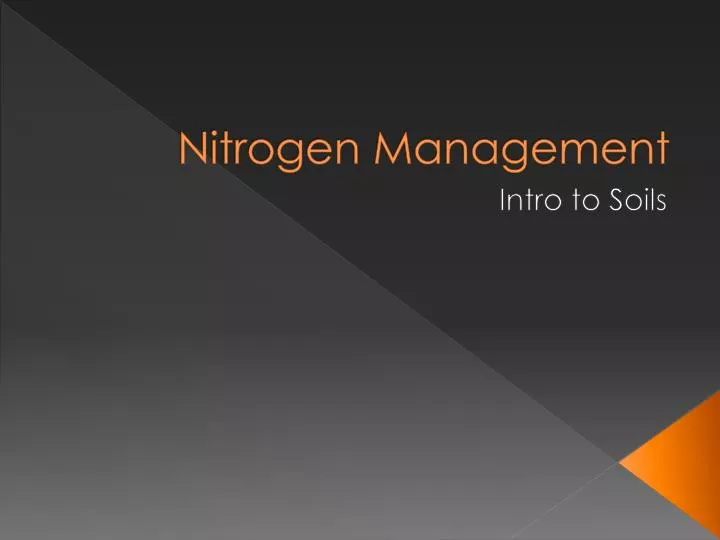 nitrogen management