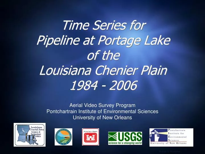 time series for pipeline at portage lake of the louisiana chenier plain 1984 2006