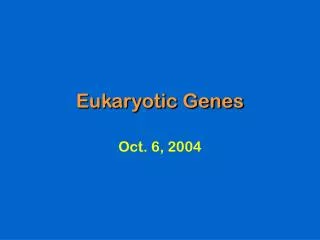 Eukaryotic Genes