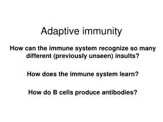 adaptive immunity