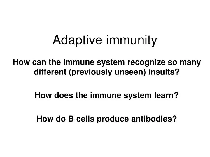 adaptive immunity