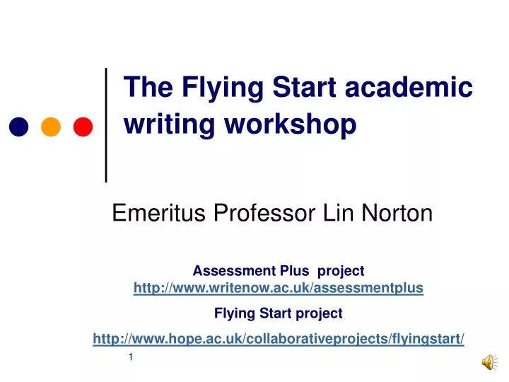 the flying start academic writing workshop